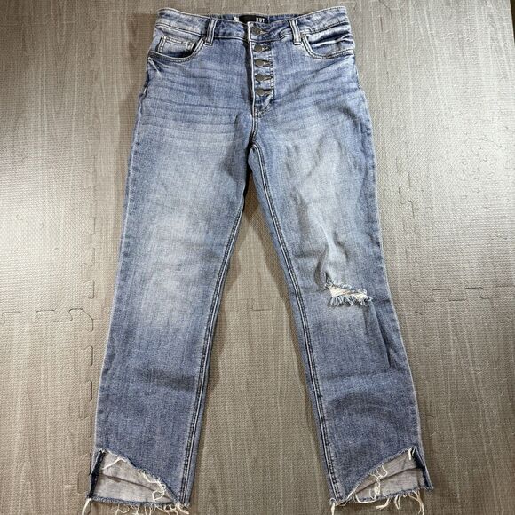 Kut From The Kloth High Rise Reese Fab An Ankle Straight Leg Light Wash Size 6 - Picture 1 of 8
